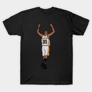 Reggie Miller Throwback Celebration Indiana Pacers NBA T-Shirt